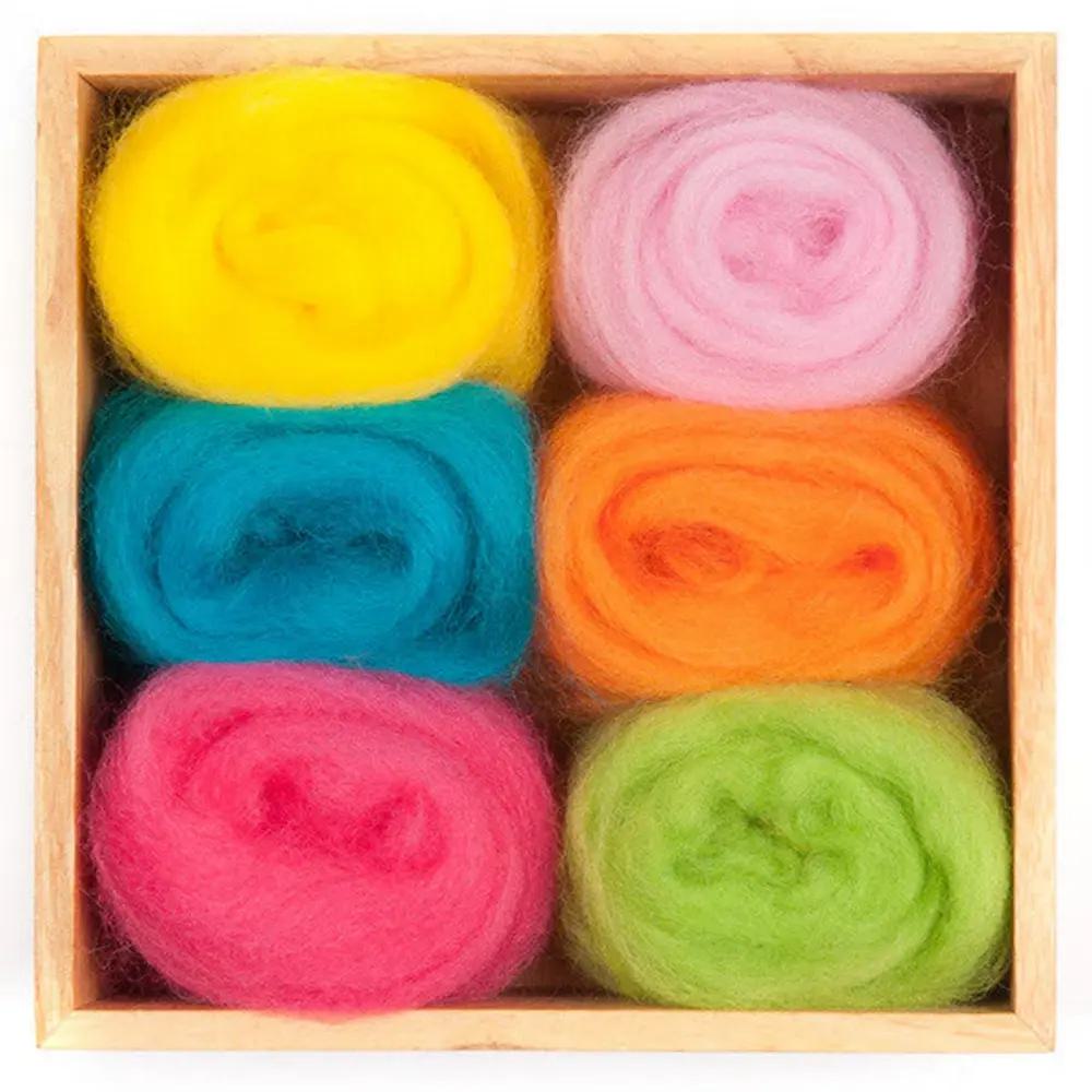 Craft Supplies, Art & School, Woolpets, Wool Roving, Set, Tropical, 893354